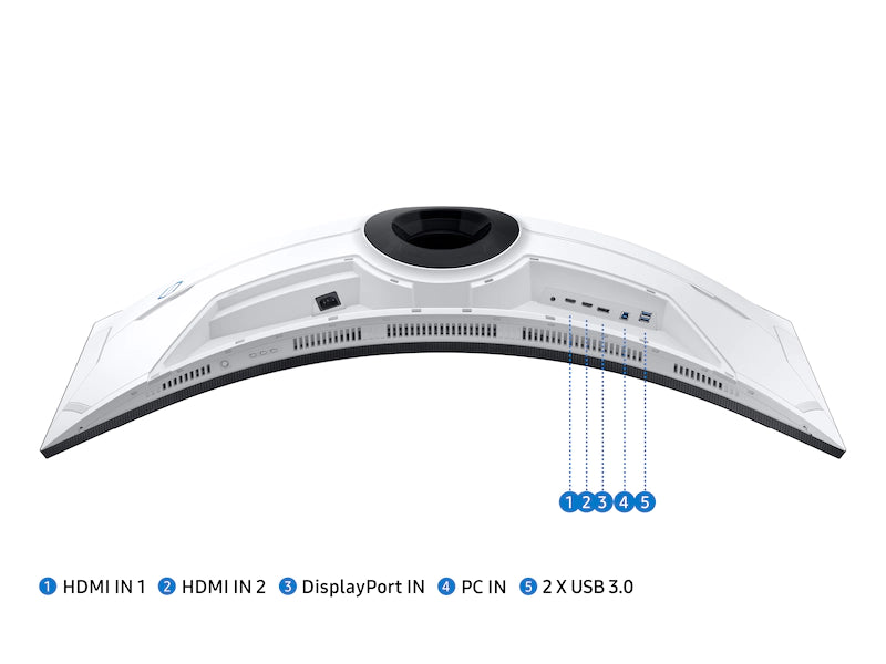 Samsung 49" Odyssey Neo G9 DQHD 240Hz 1ms G-Sync Compatible Quantum HDR2000 Curved Gaming Monitor LS49AG952NNXZA-Computerspace-computerspace