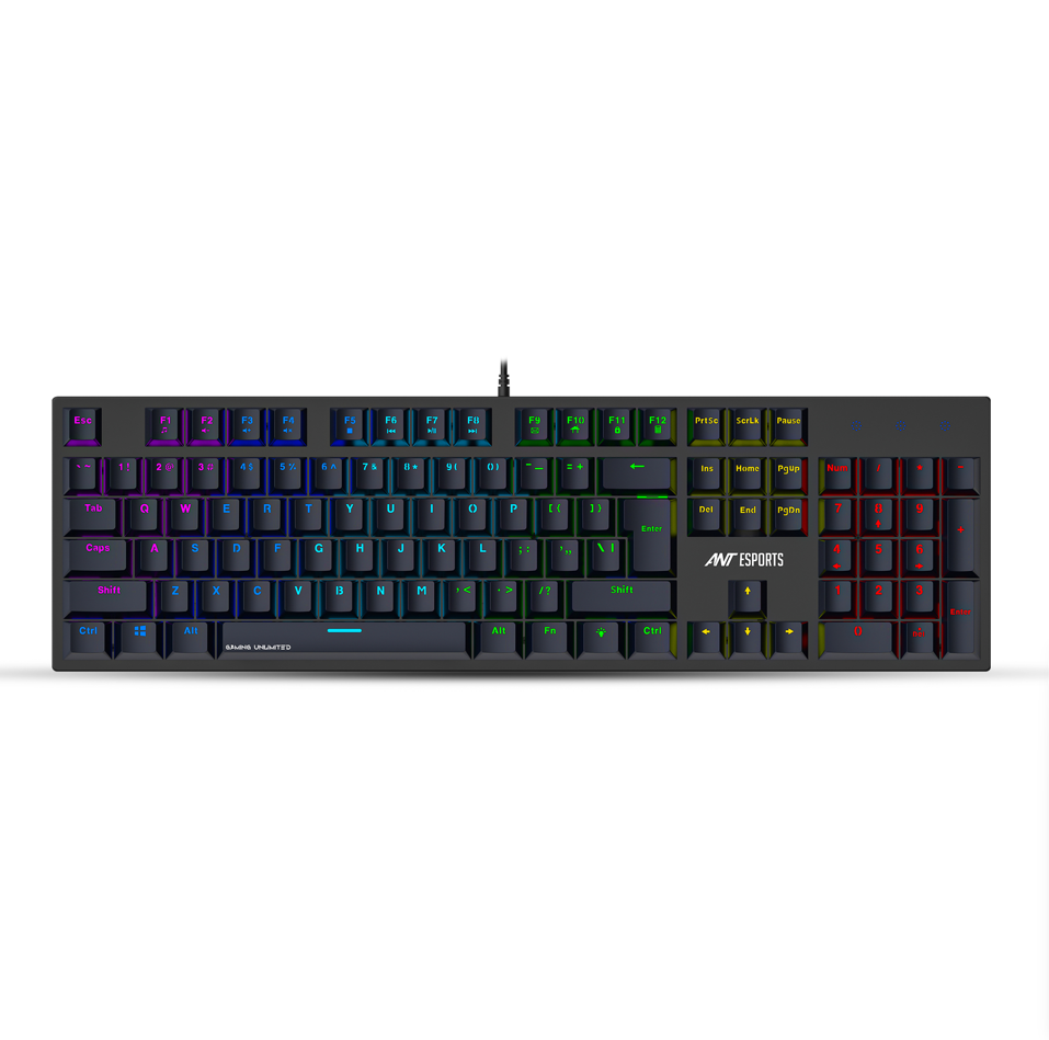 Ant Esports MK3400 Pro V3 Full Mechanical RGB Gaming Keyboard-Keyboards-antesports-computerspace