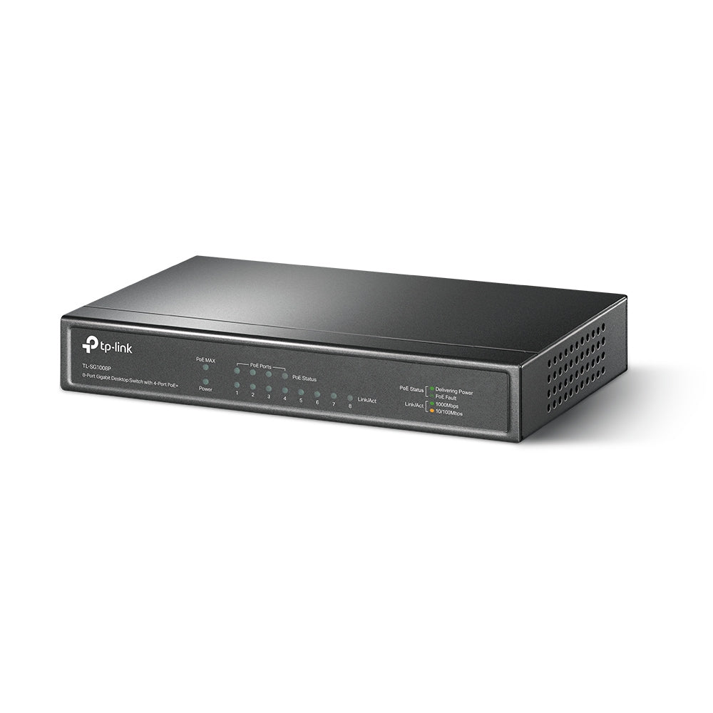 TP-Link PoE Switch TL-SG1008P 8-Port Giga w/ 4 PoE Port (55W)