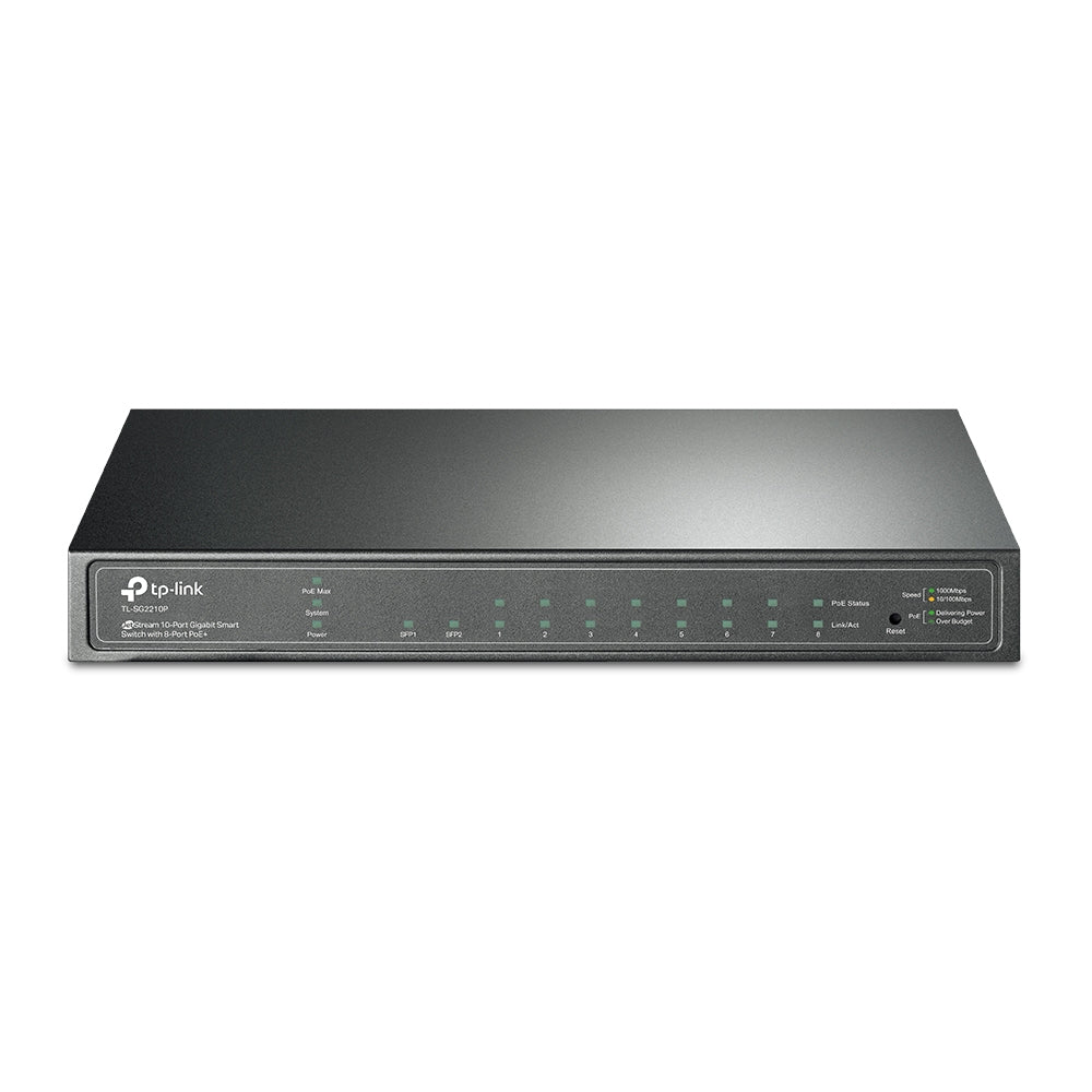 TP-Link PoE Switch TL-SG2210P 8-Port Giga Smart w/ 2 SFP (61W)