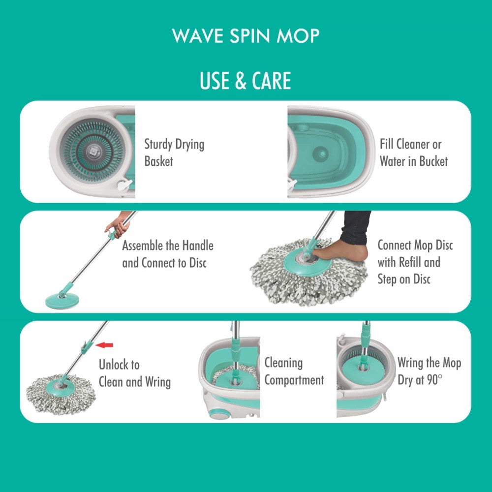 Wave Spin Mop (Spotzero by Milton)