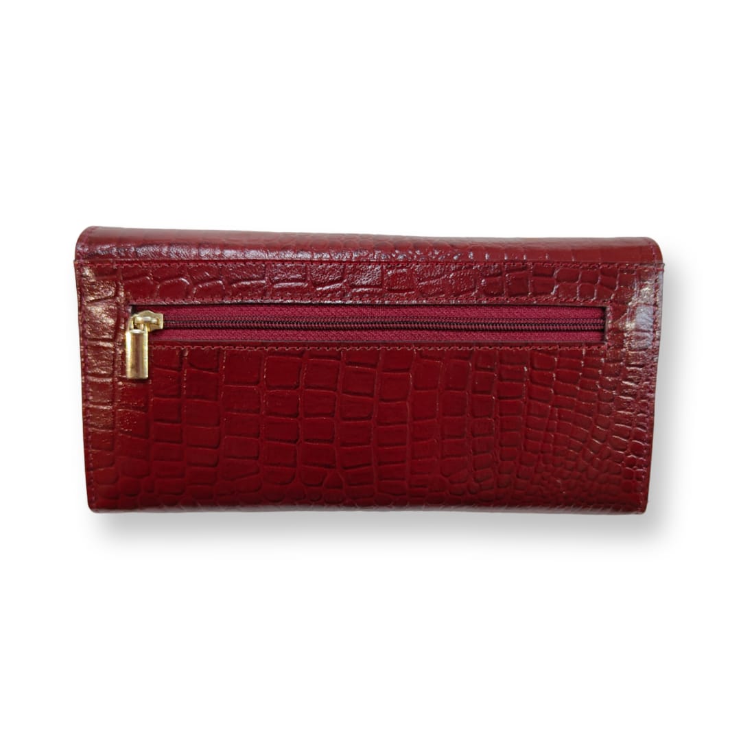 Regal Pixies Genuine Leather Ladies Wallet | FIRE BRICK COLOR