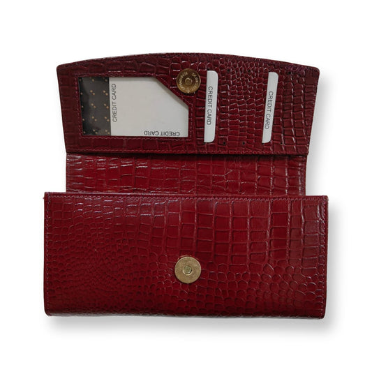 Regal Pixies Genuine Leather Ladies Wallet | FIRE BRICK COLOR