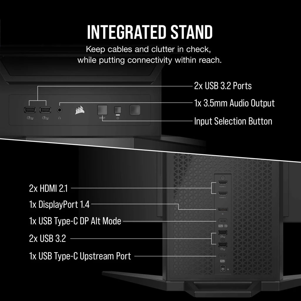 CORSAIR XENEON FLEX 45WQHD240 45-Inch Bendable Gaming Monitor, 3440 x 1440, 240Hz, 0.03ms GtG, HDR with 1000nit Peak Brightness, 1.5M:1 Contrast Ratio, 1.07 Billion Colors-Monitor-Corsair-computerspace
