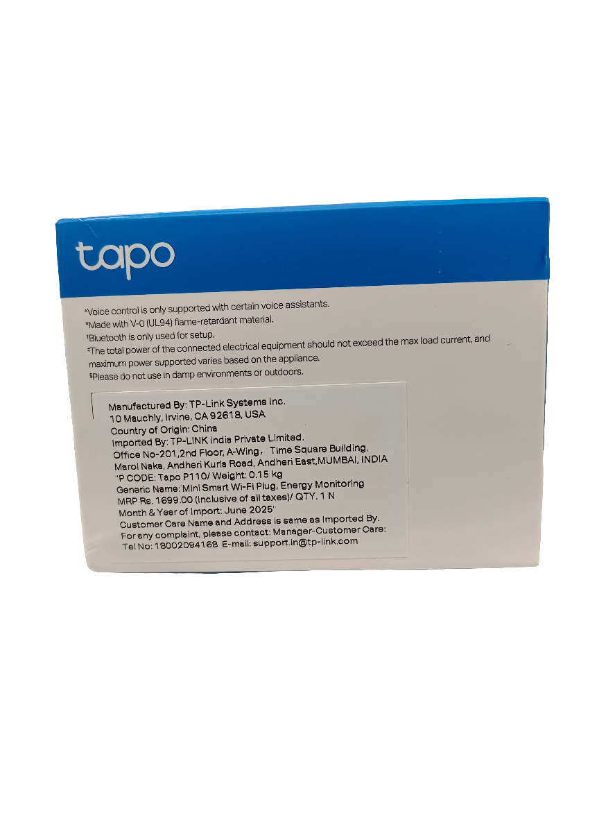 Tapo Mini Wifi Plug Energy Monitoring P110