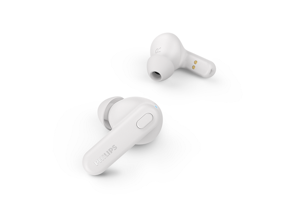 Philips True Wireless Headphones TAT1108/00 AI mic Custom 6 mm drivers Up to 15 hours play time with the case