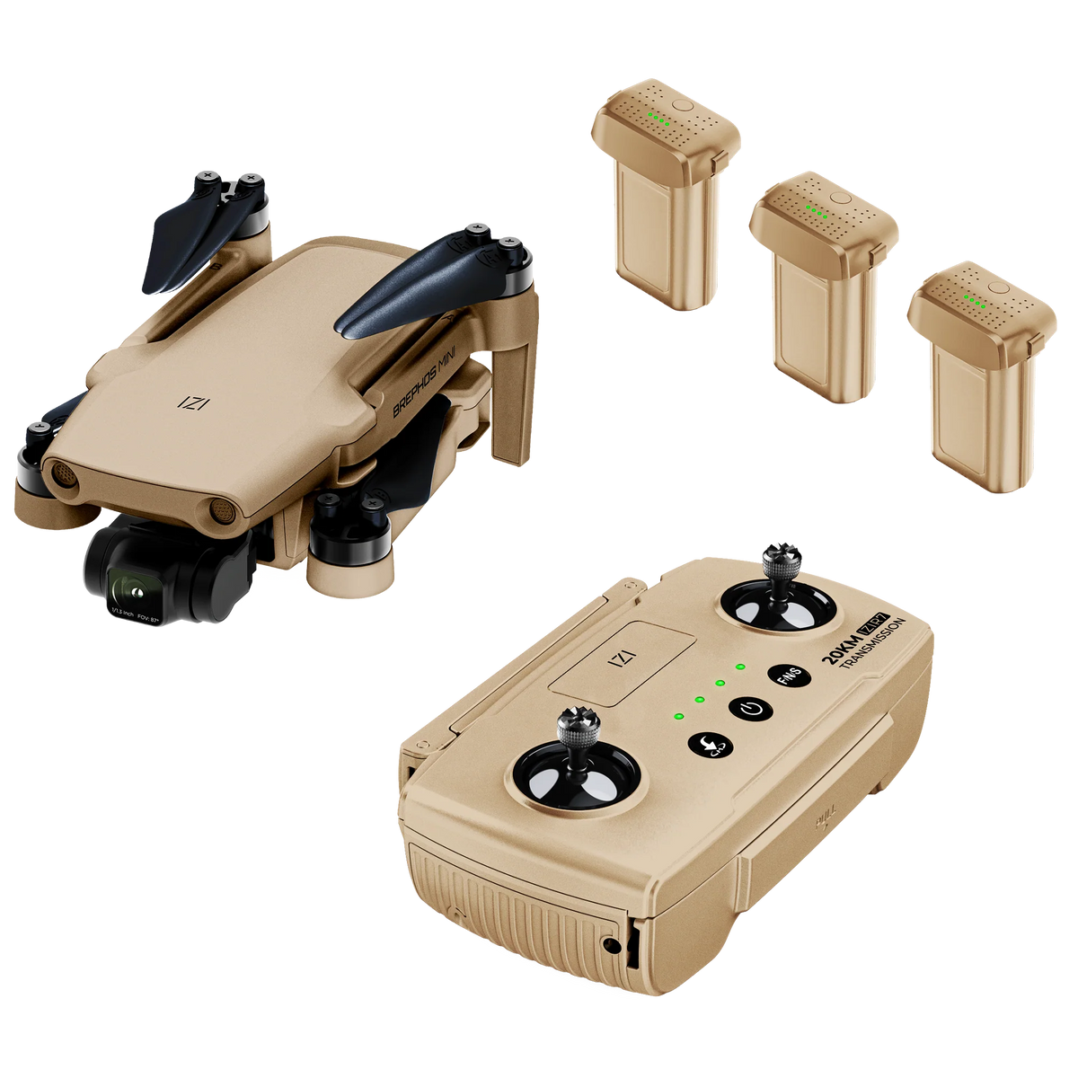 IZI Brephos Fly More Combo Mini Drone – Premium Drone with Camera 4K Professional, 48MP Imaging, Starlight Vision, 3-Axis Stabilizer, 3000mAh Long Flight, <249g Featherweight, 20km Range