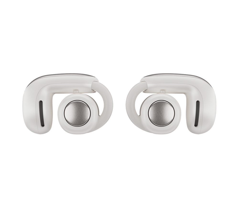 Bose New Ultra Open Earbuds with OpenAudio Technology, Open Ear Wireless Earbuds, Up to 48 Hours of Battery Life - White Smoke