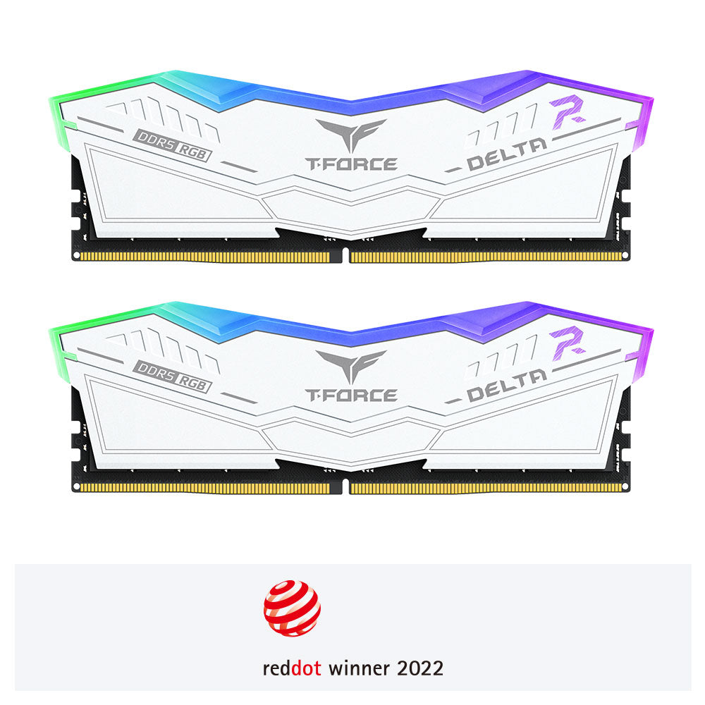 Teamgroup DDR5 Delta RGB Kits 6000MHz 16GBx2 CL38 White FF4D532G6000HC38ADC01