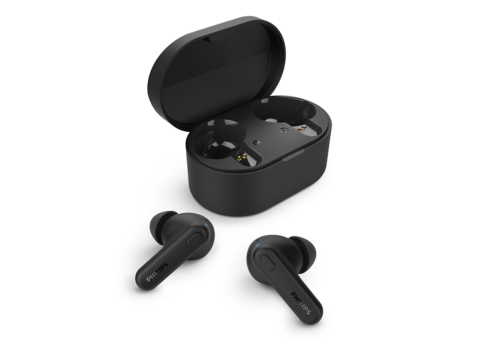 Philips True Wireless Headphones TAT1108/00 AI mic Custom 6 mm drivers Up to 15 hours play time with the case
