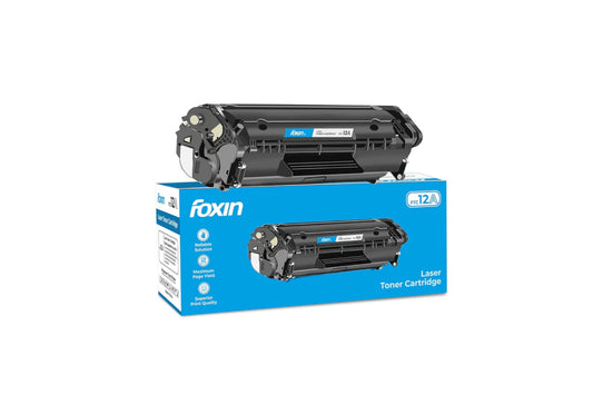 Foxin FTC 12A Laser Printer Cartridge Compatible with 1020, M1005, 1018, 1010, 1012, 1015, 1022, 1022N, 1022NW, 3015, 3020, 3030, 3050, 3050Z, 3052, 3055 / 12A Cartridge/Black