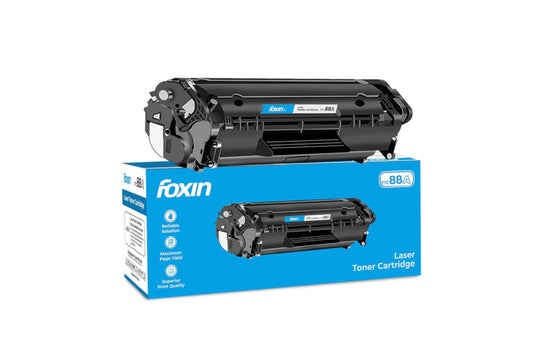 Foxin FTC 88A/CC388A Black Laser Toner Cartridge Compatible for HP Laserjet Printer M1136, MFP, P1007, P1106, P1108, P1008, M1213nf, MFP, M126nw MFP, M1218nfs, M128fw MFP, M128fn , MFP, M226DW, M226DN-Toners-Foxin-computerspace