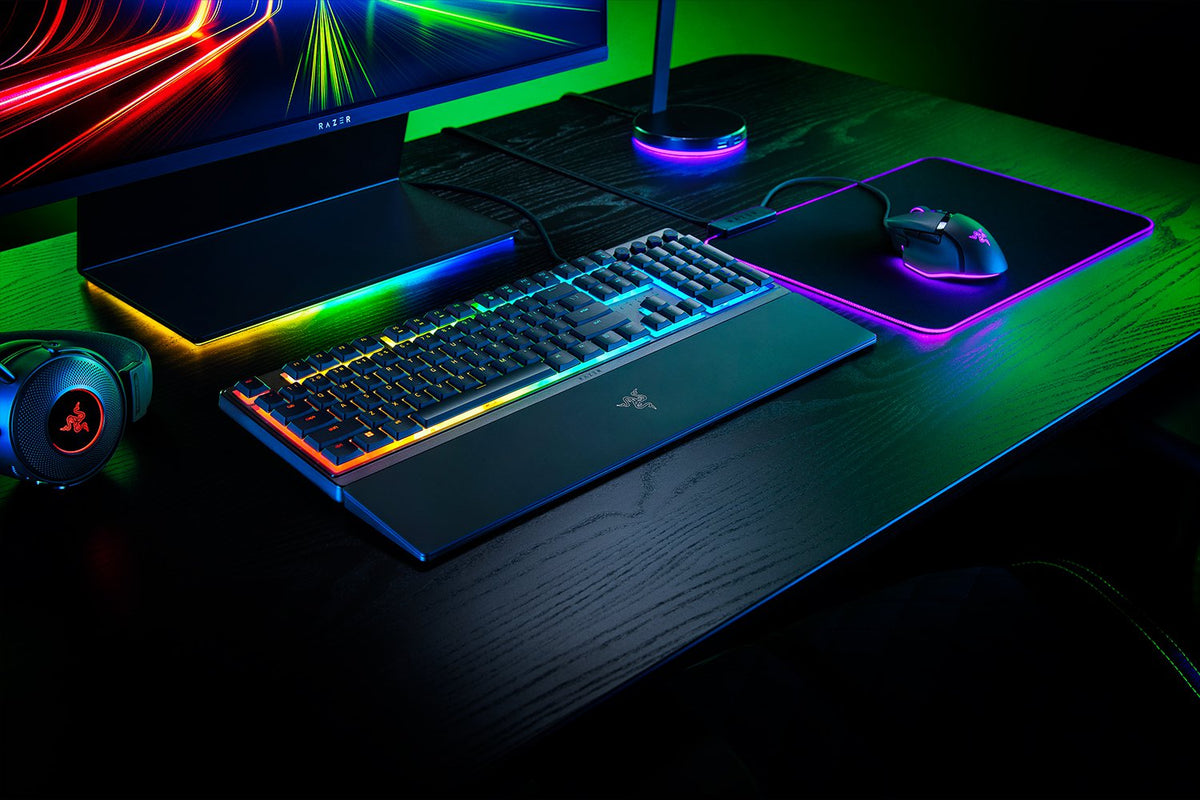 Razer Ornata V3 Tenkeyless - Low Profile Gaming Mechanical Membrane Wired Keyboard-Black-RZ03-04880100-R3M1
