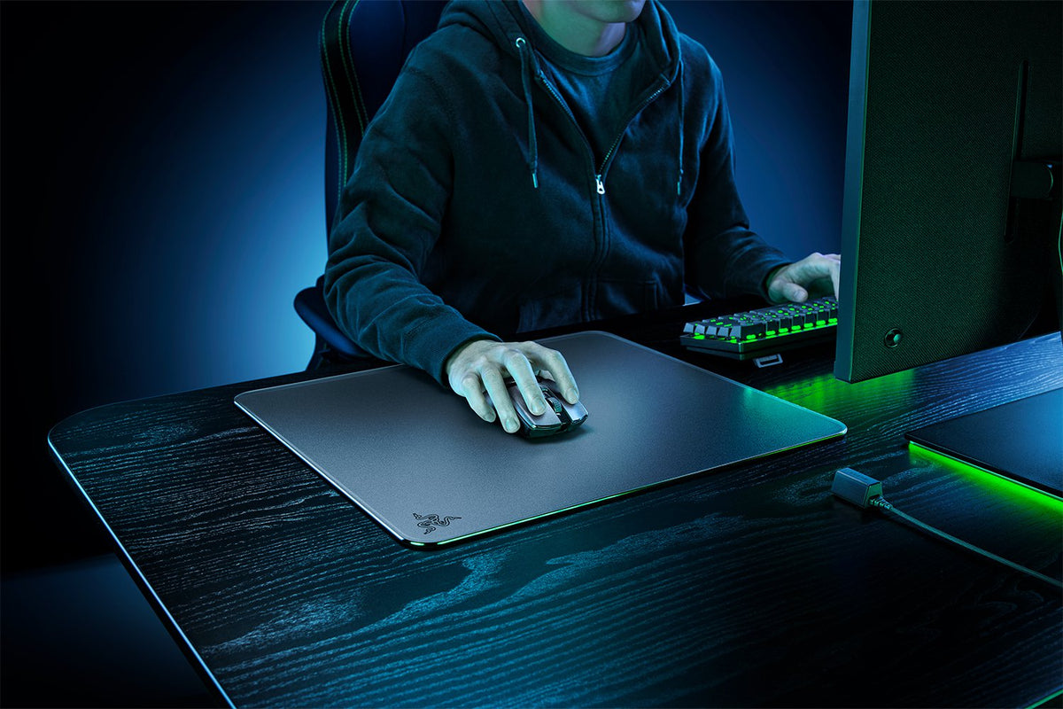 Razer Atlas - Black Tempered Glass Gaming Mouse Mat-Mouse Pads-RAZER-computerspace