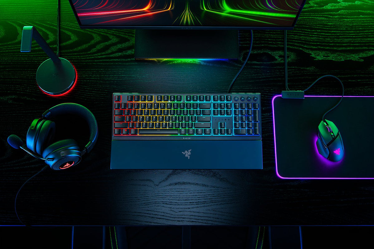 Razer Ornata V3 Tenkeyless - Low Profile Gaming Mechanical Membrane Wired Keyboard-Black-RZ03-04880100-R3M1