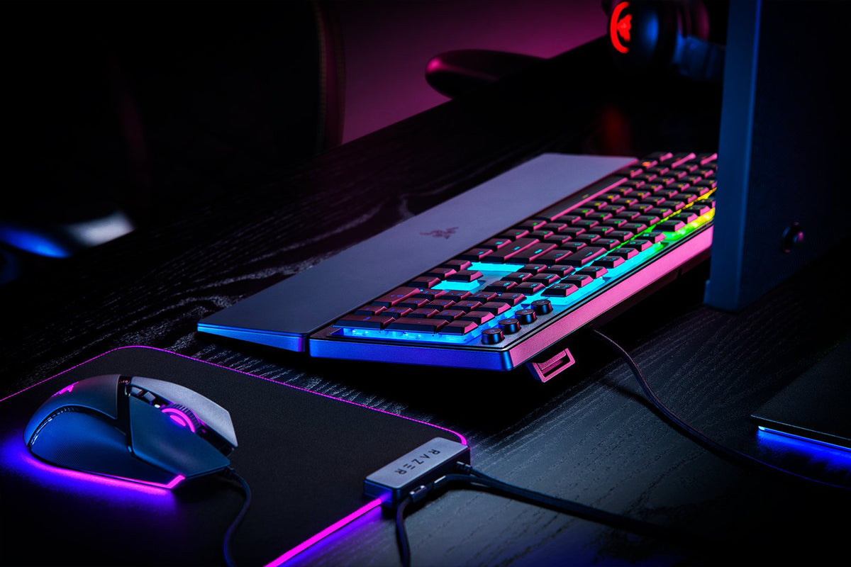 Razer Ornata V3 Tenkeyless - Low Profile Gaming Mechanical Membrane Wired Keyboard-Black-RZ03-04880100-R3M1