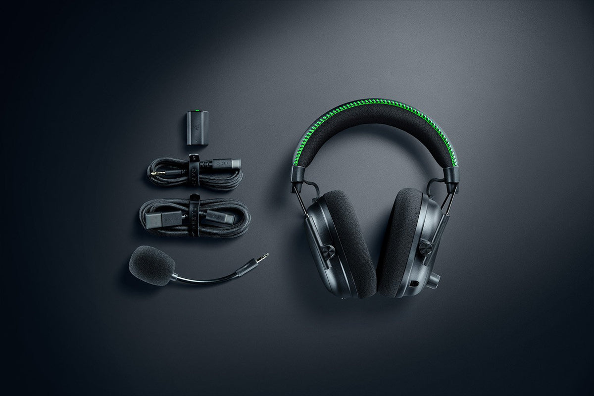 Razer BlackShark V3 Pro Xbox black wireless gaming headset, side view