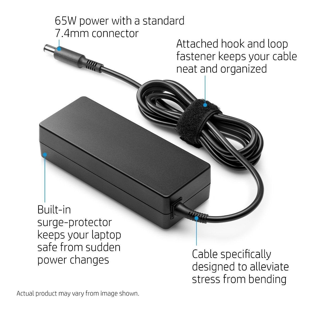 HP 65W 7.4mm Non-EM AC Adapter: The Reliable Power You Need for Your HP Laptop- Y5Y42AA-Adapters-HP-computerspace