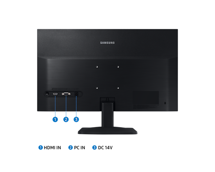Samsung 54.5cm (22") FHD Flat Monitor with Wide Viewing Angle LS22A334NHWXXL