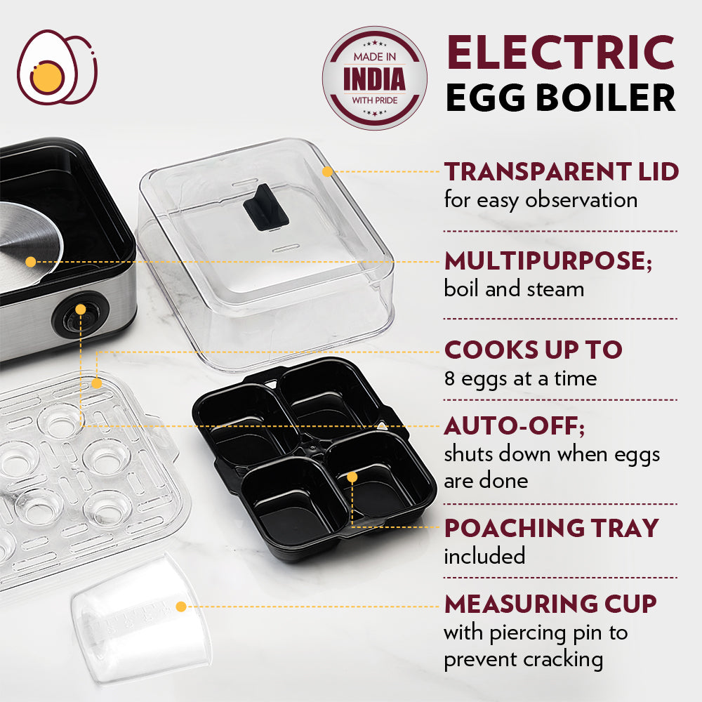 Borosil Electric Plus 8 Egg Boiler