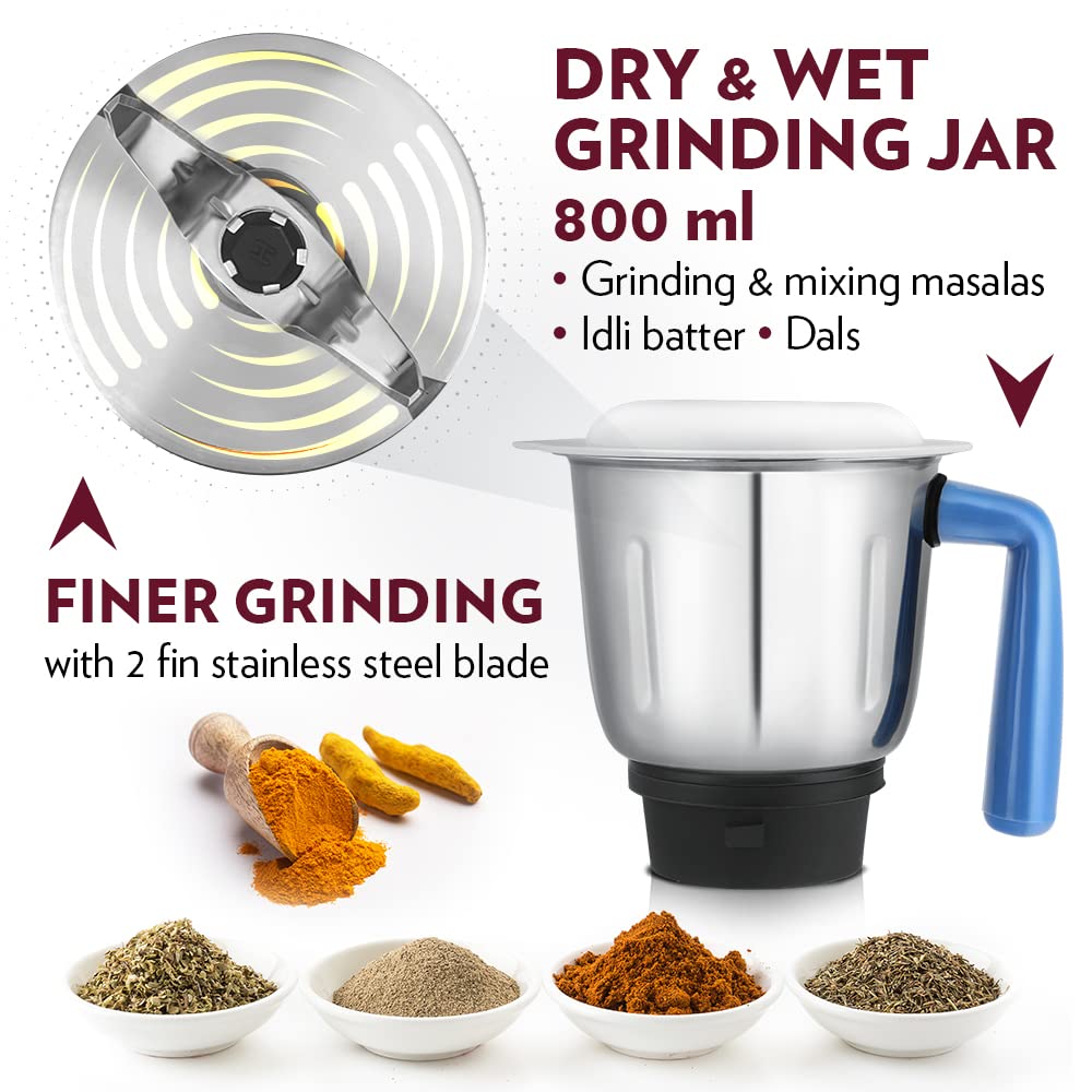 Borosil Star Mixer Grinder - Blue