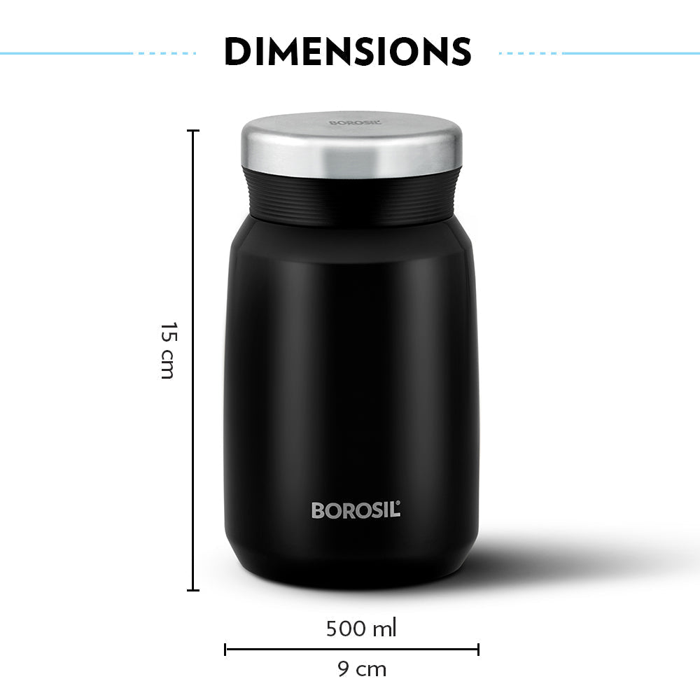 Carry Mate Food Jar, Black, 500ml