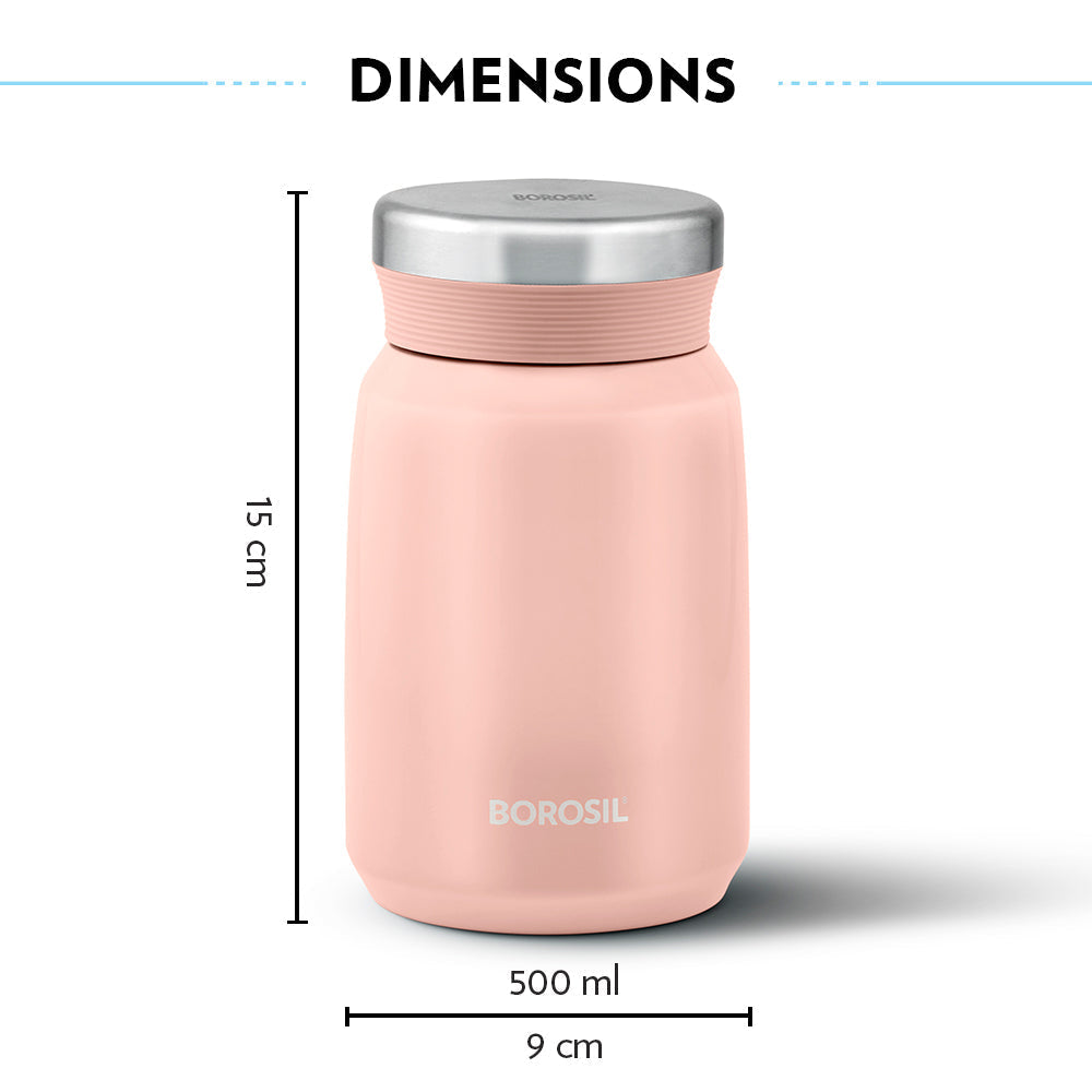 Carry Mate Food Jar, Pink, 500ml