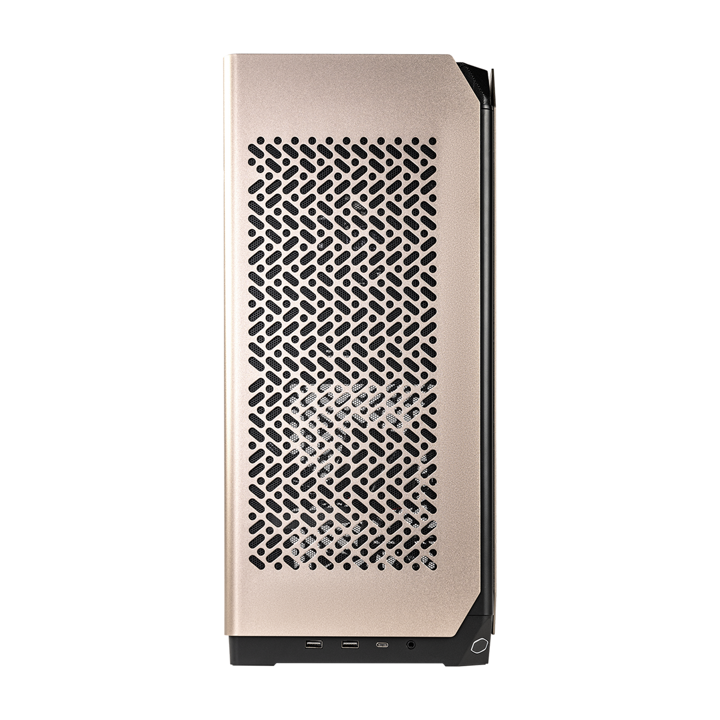 Cooler Master NCORE 100 MAX Bronze ITX SFF Tower Case, Custom 120mm AIO, 850W SFX Gold ATX3.0 PSU, 4 Slot GPU, Vertical Mount GPU, PCIe 4.0 Riser, Anodized Aluminum, USB Type C (NR100-ZNNN85-SL0)