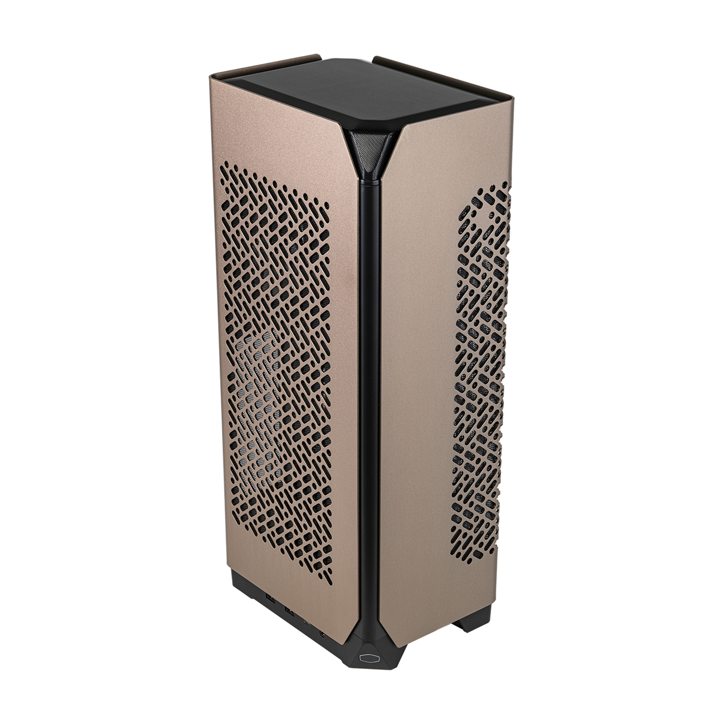 Cooler Master NCORE 100 MAX Bronze ITX SFF Tower Case, Custom 120mm AIO, 850W SFX Gold ATX3.0 PSU, 4 Slot GPU, Vertical Mount GPU, PCIe 4.0 Riser, Anodized Aluminum, USB Type C (NR100-ZNNN85-SL0)