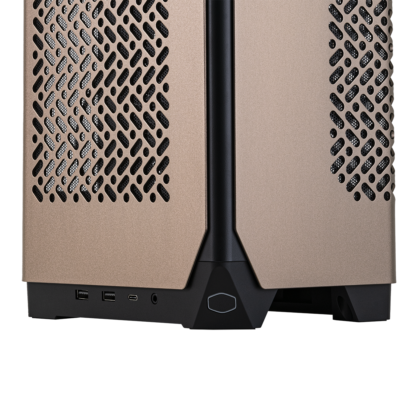 Cooler Master NCORE 100 MAX Bronze ITX SFF Tower Case, Custom 120mm AIO, 850W SFX Gold ATX3.0 PSU, 4 Slot GPU, Vertical Mount GPU, PCIe 4.0 Riser, Anodized Aluminum, USB Type C (NR100-ZNNN85-SL0)