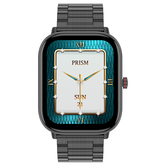 Fire boltt Starlight Stainles Steel Bluetooth calling IP68 water resistance 2.01" HD display watch-Smart Watch-Fire Boltt-Black-computerspace