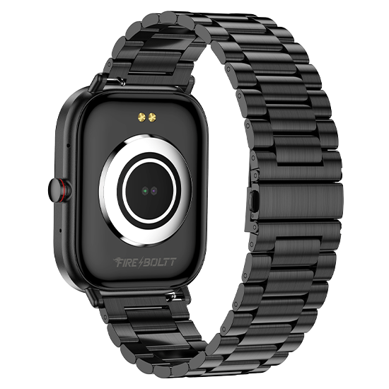 Fire boltt Starlight Stainles Steel Bluetooth calling IP68 water resistance 2.01" HD display watch-Smart Watch-Fire Boltt-Black-computerspace