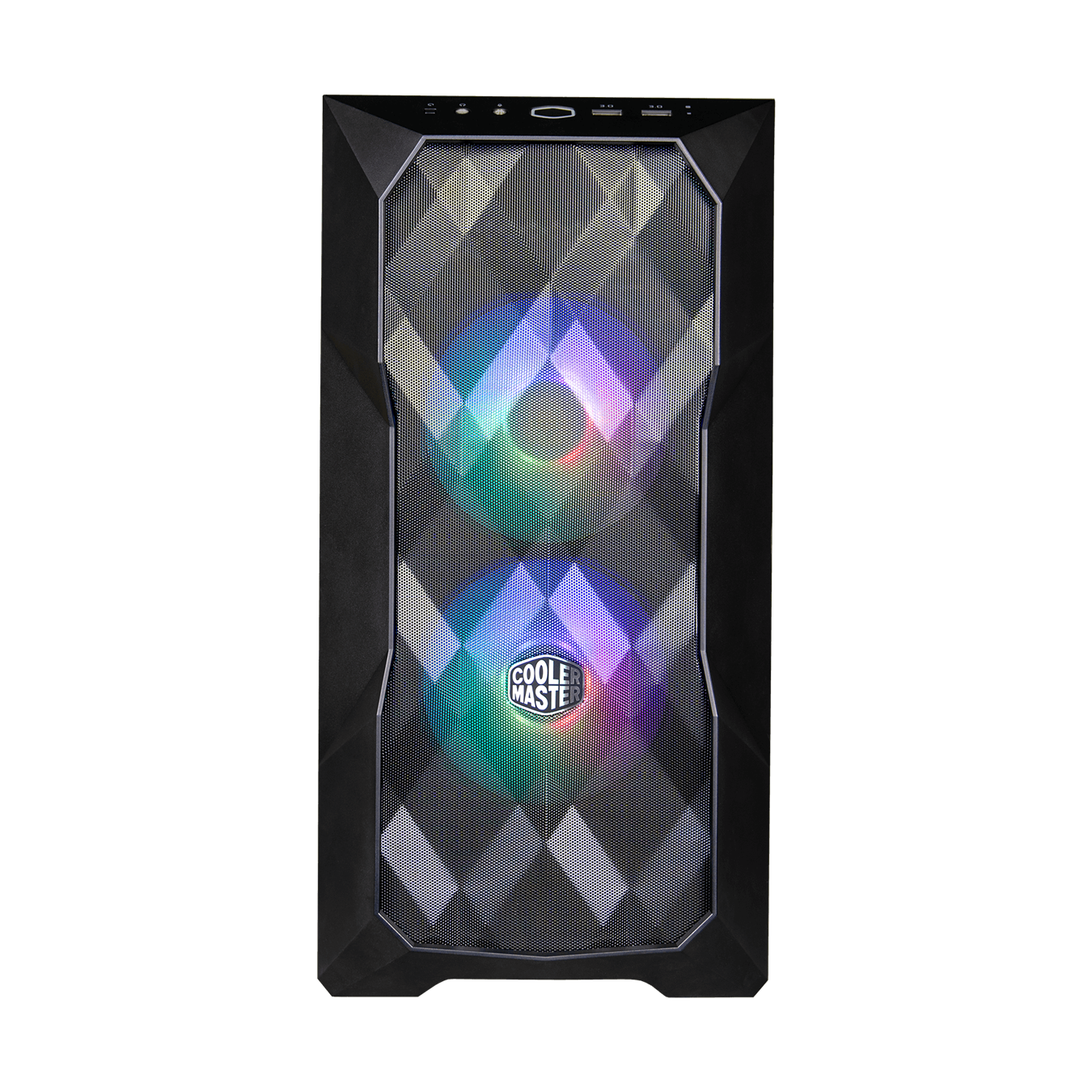 Cooler Master TD300 Mesh Computer Case Black 280mm Radiator Support ARGB & PWM Hub Included High Airflow Case 2 x 120mm ARGB Fans Pre-Installed Gaming Case-Cabinet-Cooler Master-computerspace