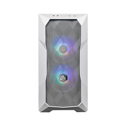 Cooler Master TD300 Mesh Computer Case White 280mm Radiator Support ARGB & PWM Hub Included High Airflow Case 2 x 120mm ARGB Fans Pre-Installed Gaming Case-Cabinet-Cooler Master-computerspace