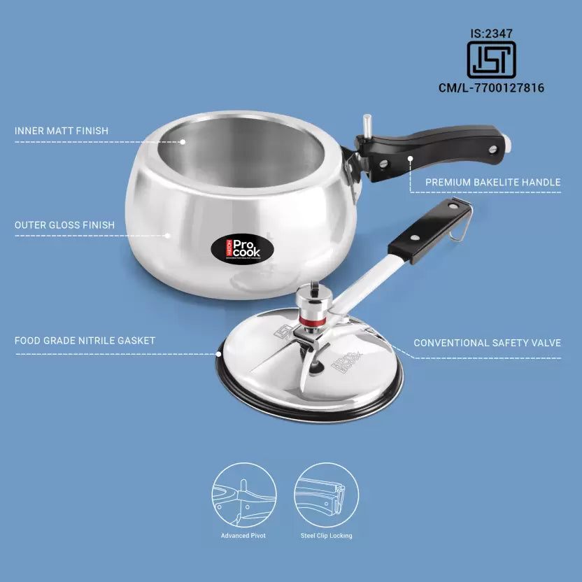 Curve Aluminium Pressure Cooker Inner Lid (Milton Procook)