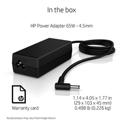 HP 65W 4.5mm Non-EM AC Adapter: The Reliable Power You Need for Your HP Laptop- Y5Y43AA-Adapters-HP-computerspace