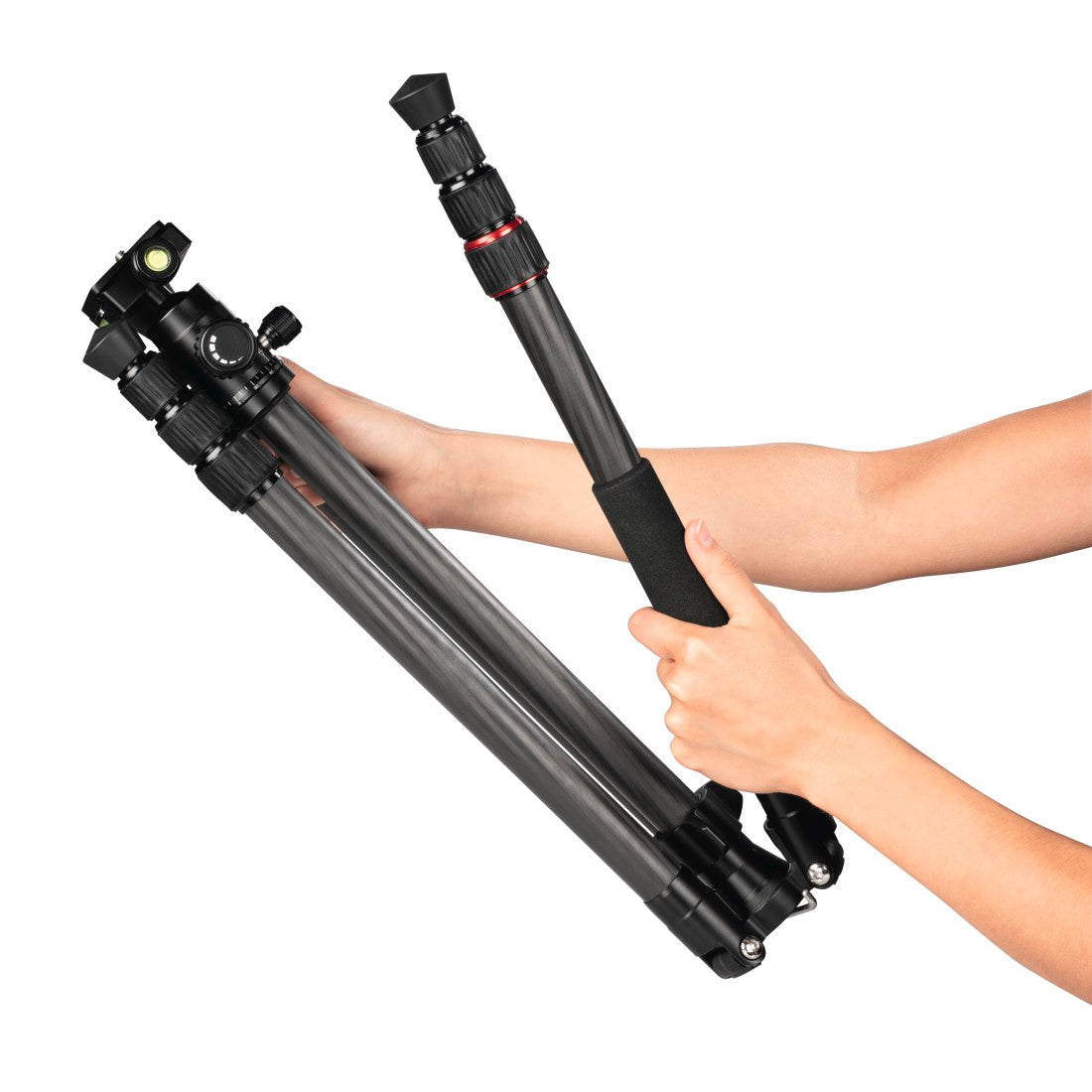 Ramble Duo Carbon Tripod, 160 Ball, with Smartphone Holder-Accessories-HAMA-computerspace