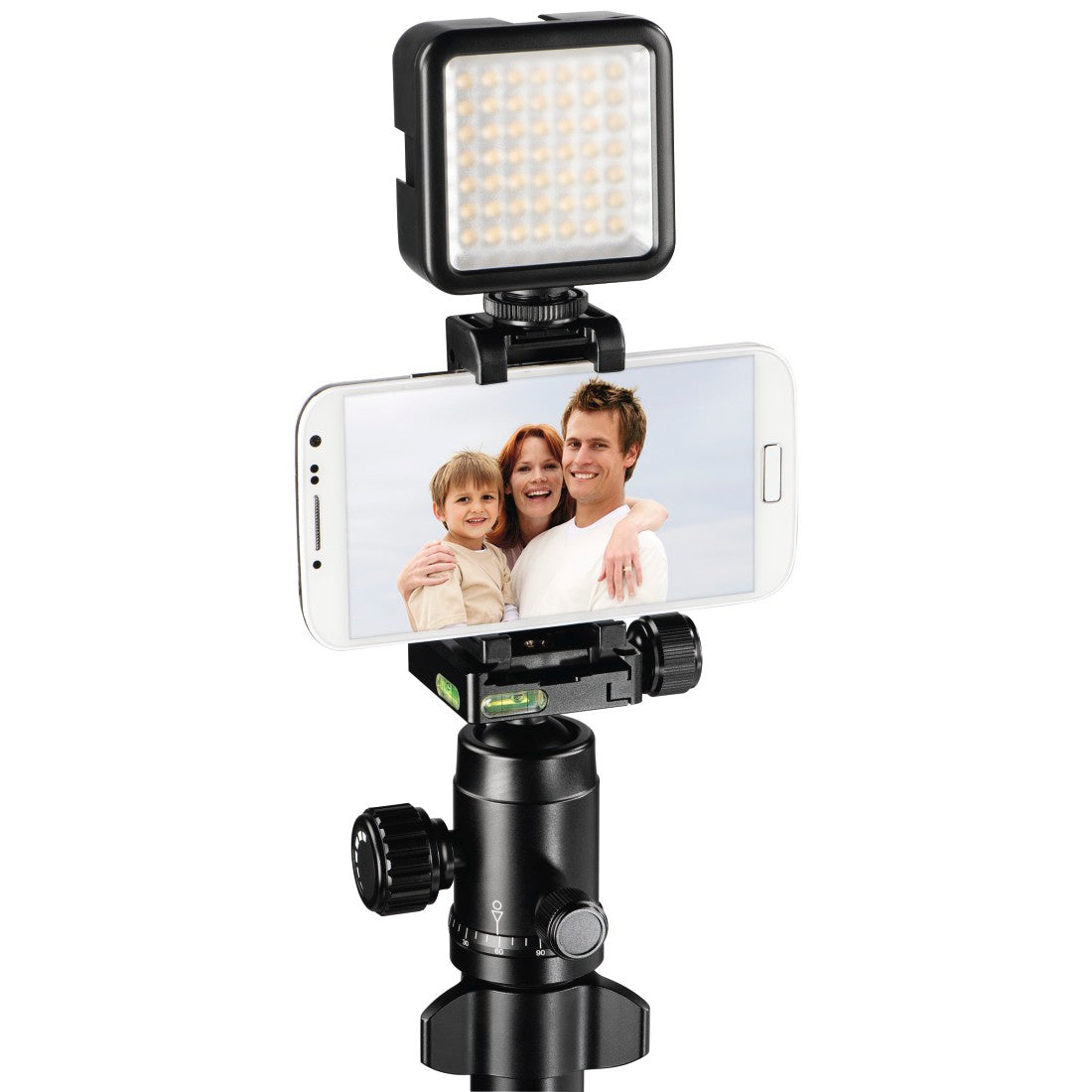 Ramble Duo Carbon Tripod, 160 Ball, with Smartphone Holder-Accessories-HAMA-computerspace