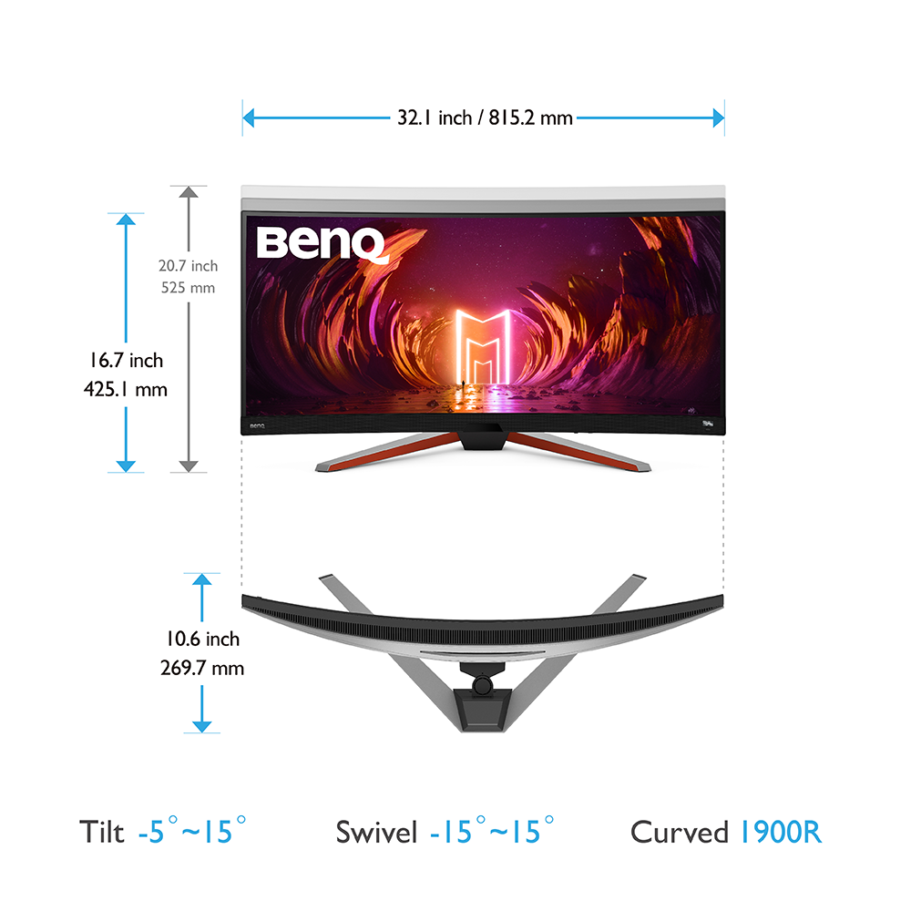 BenQ MOBIUZ 1ms 144Hz 34 inch Ultrawide Curved Gaming Monitor | EX3415R-Monitor-BenQ-computerspace