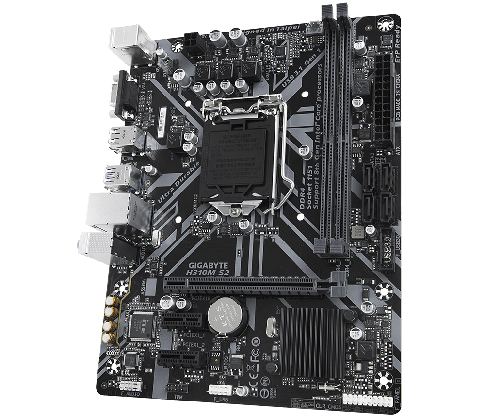 Gigabyte Intel Socket 1151 H310M S2 Motherboard-MOTHERBOARD-GIGABYTE-computerspace