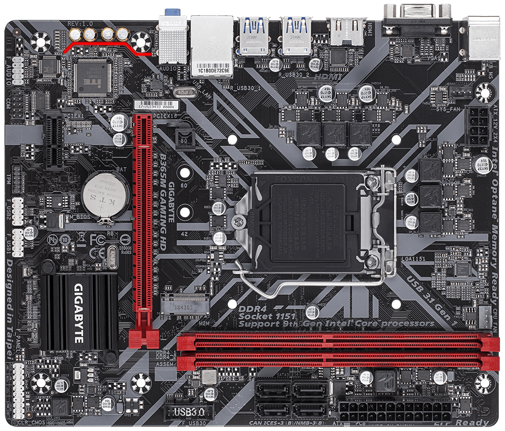 Gigabyte B365M GAMING HD Motherboard-Motherboard-GIGABYTE-computerspace