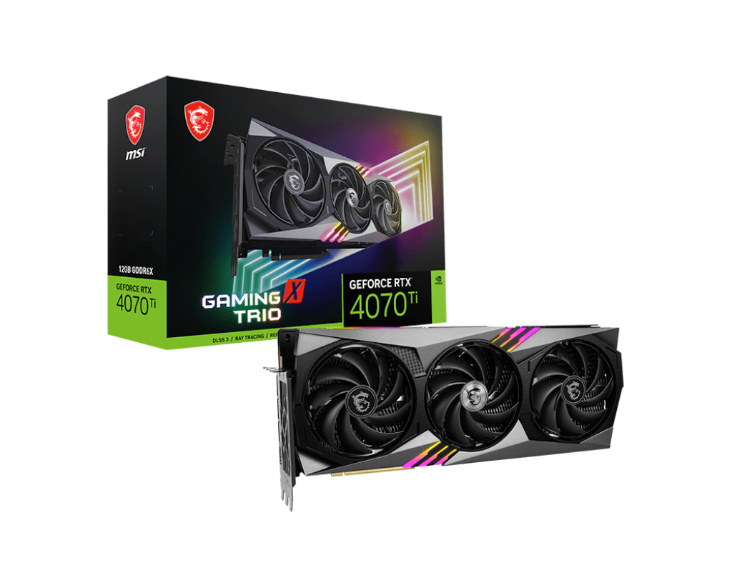 MSI GeForce RTX 4070 Ti GAMING X TRIO 12G Graphics Card-GRAPHICS CARD-MSI-computerspace