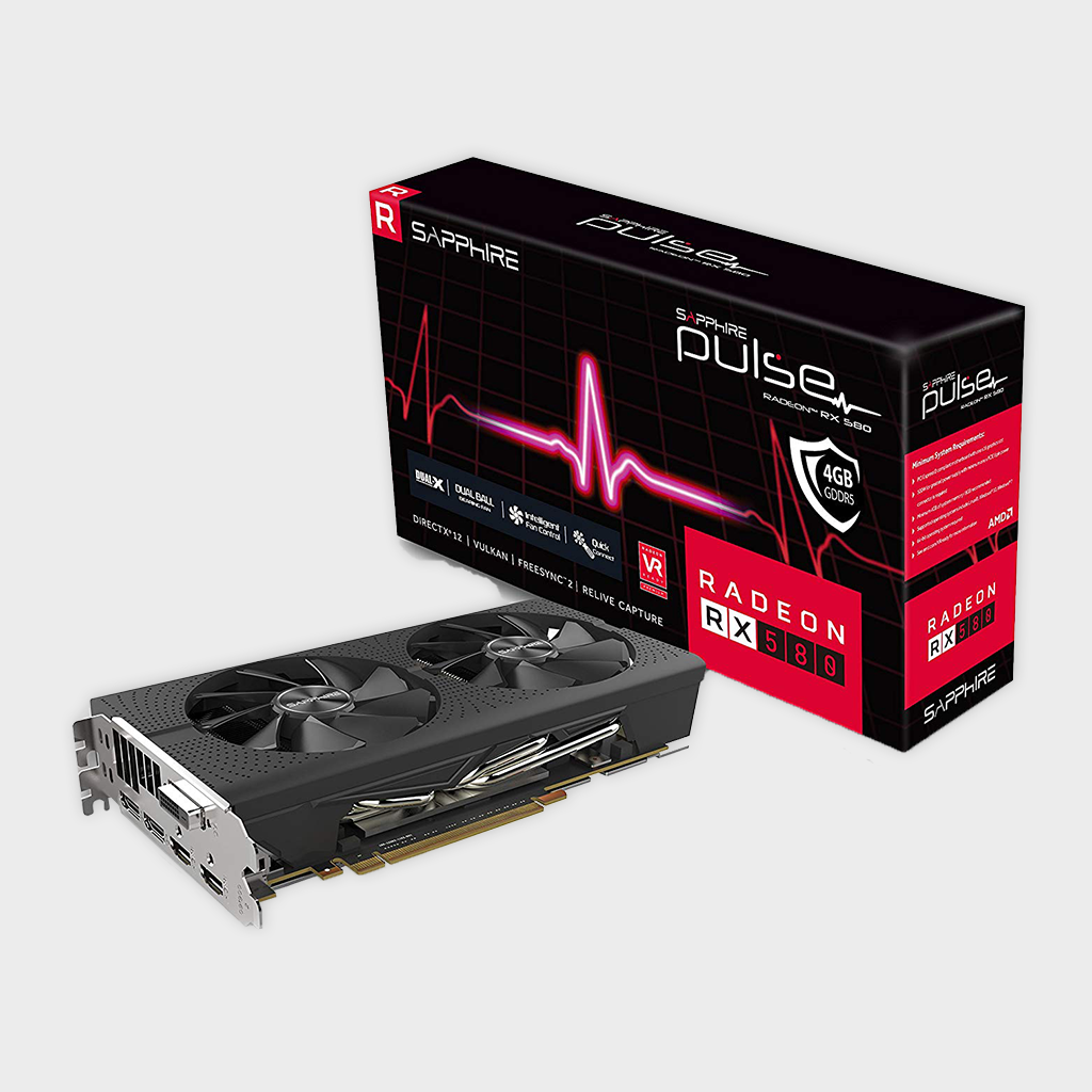 Sapphire 11265-09-20G Radeon Pulse RX 580 4GB GDDR5 OC with Backplate (UEFI) PCI-E Graphics Card