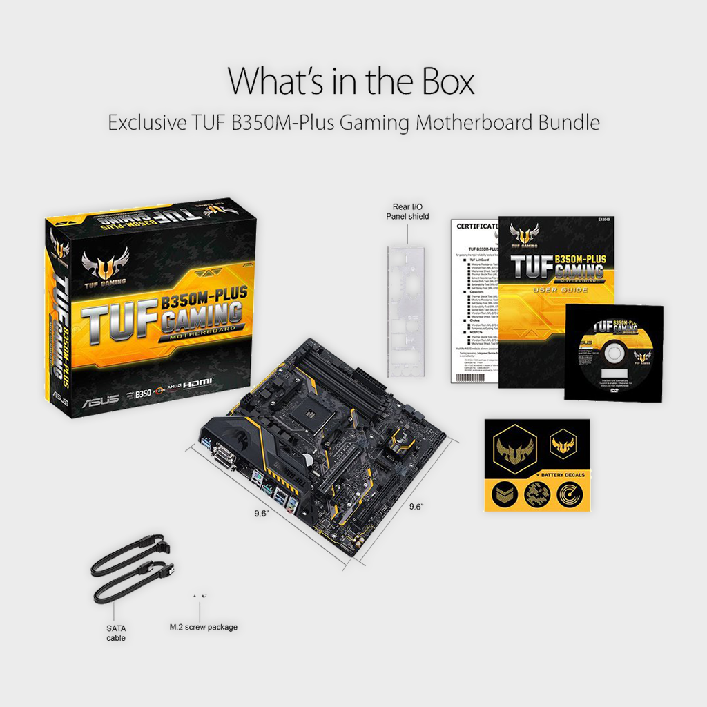 ASUS TUF-B350M-PLUS-GAMING AMD MOTHERBOARD