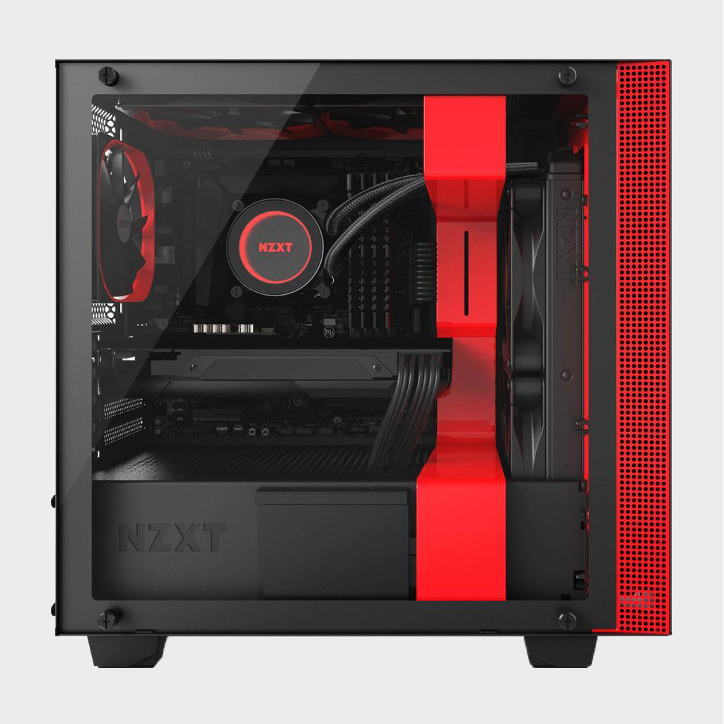 NZXT H400 MicroATX Case Matt Black/Red