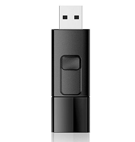 Silicon Power Blaze B05 USB 3.0 Retractable Flash Drive, Black (SP064GBUF3B05V1K)-USB Flash Drives-Silicon Power-computerspace