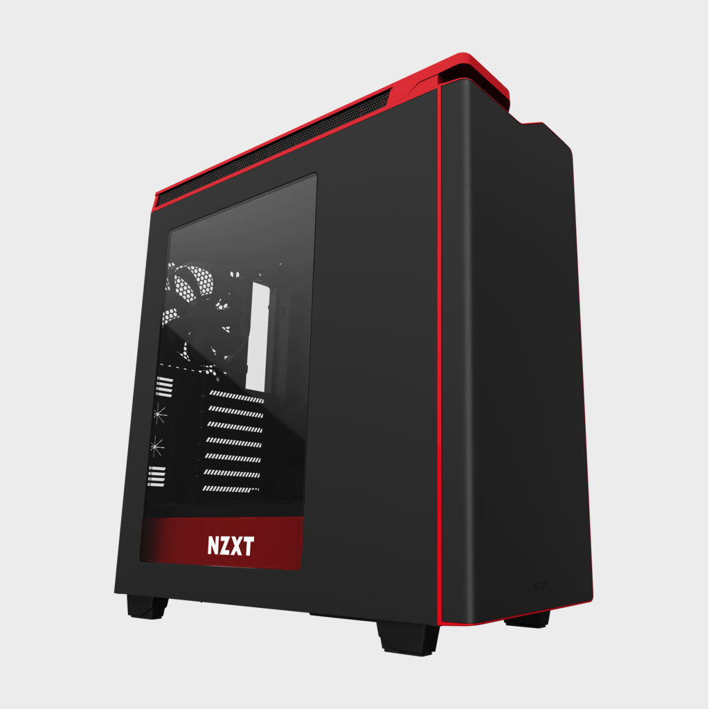 NZXT H440 Mid TowerComputer Case Matt Black/Red