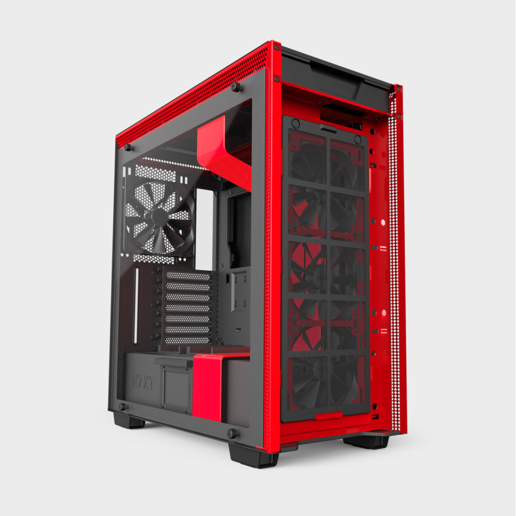 NZXT H700I (E-ATX) MID TOWER CABINET (Black and Red)