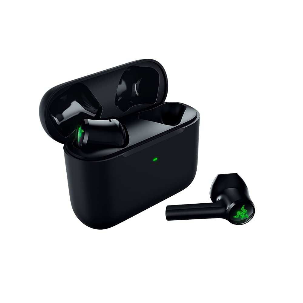 Razer Hammerhead True Wireless X in Ear Earbuds Custom-Tuned 13mm Drivers Bluetooth 5.2 w - 60ms Low-Latency Gaming Mode Touch Enabled Mobile App Customization Black RZ12-03830100-R3A1-Earbuds-RAZER-computerspace