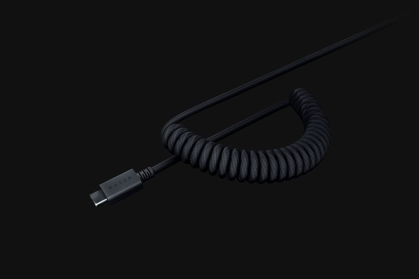 Razer PBT Keycap Coiled Cable Upgrade Set Durable Doubleshot PBT - Universal Compatibility - Keycap Removal Tool & Stabilizers Braided Fiber Cable Classic Black-RC21-01490800-R3M1-KEYBOARD-RAZER-computerspace